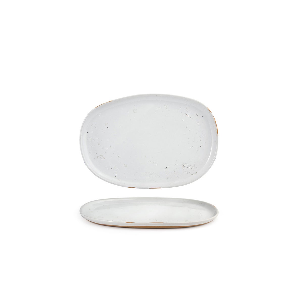 Plates, Porcelain, 13 Inch, Ash, Oval,4 - 1 COUNT