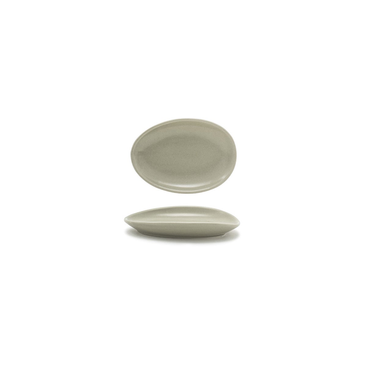 Plates, Porcelain, 5.5 Inch, Pumice, Oval,12 - 1 EACH
