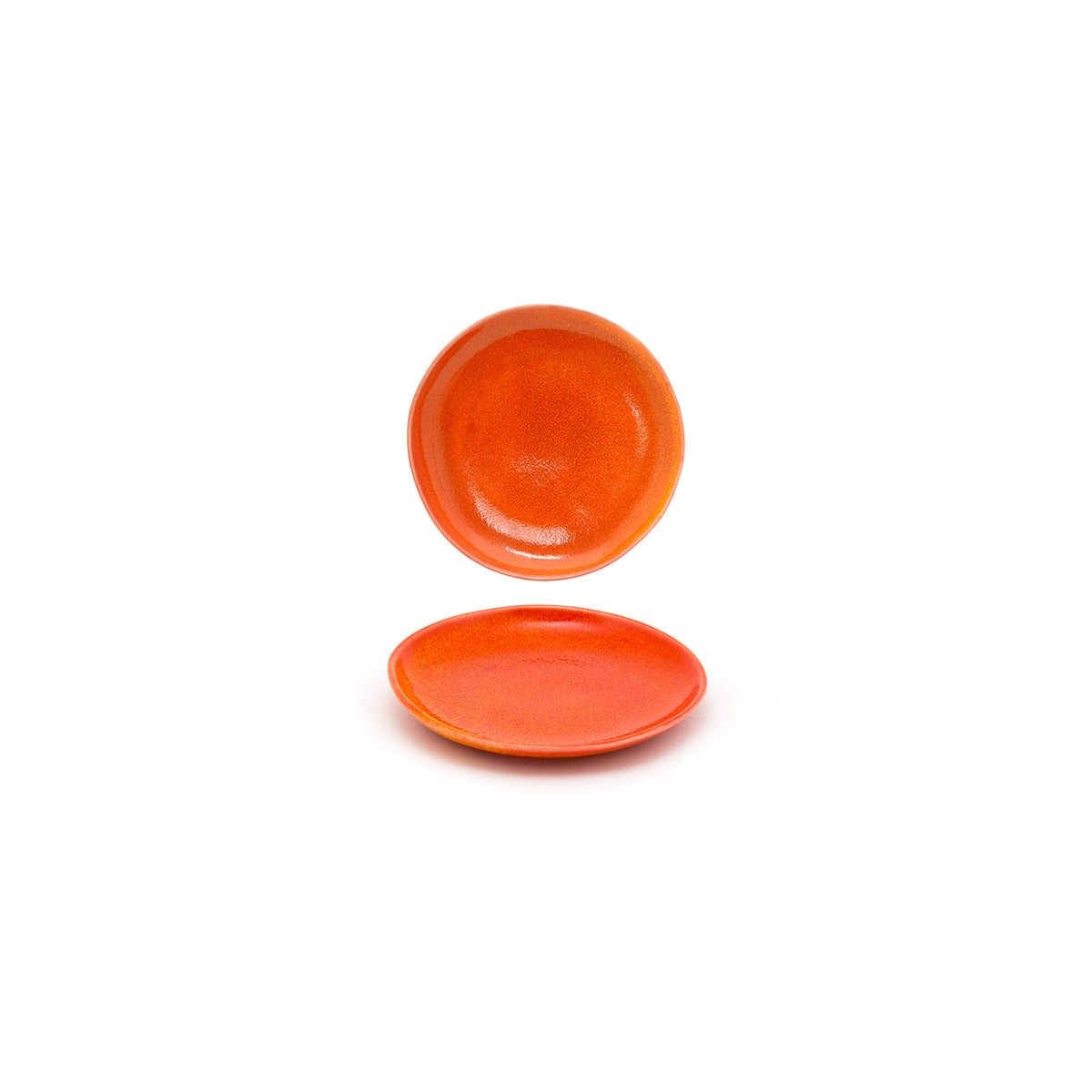 Plates, Porcelain, 10 Inch, Blood Orange, Round,6 - 1 COUNT