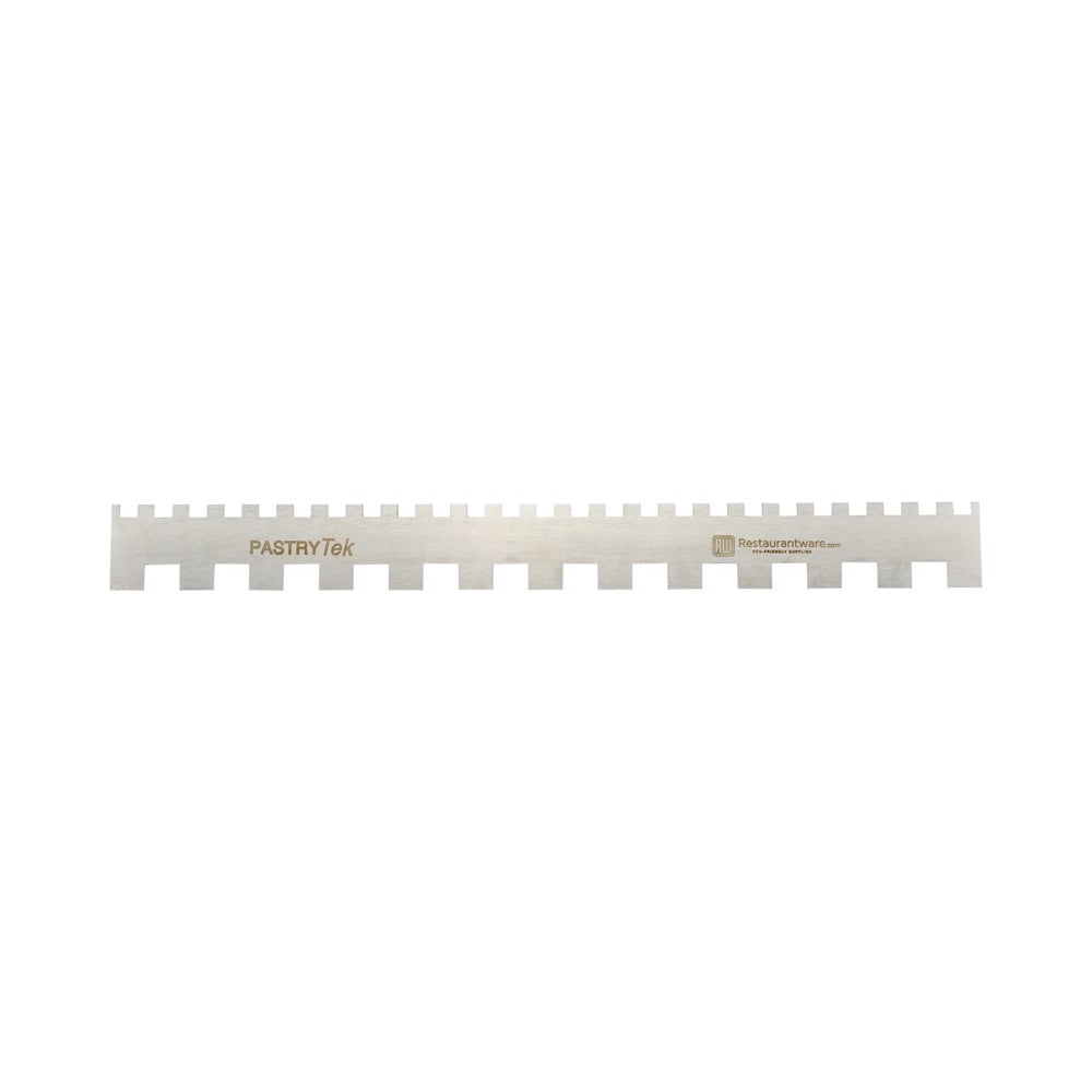Comb, Decorating, 20 & 10 Millimeter, 19.75 x 2 Inch, Stainless Steel, Square & Double-Sided,1 - 1 EACH