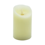 Candles, Pillar, Fire Tek Flameless, 3 x 3 x 5 Inch, Ivory, Wax, Programmable,1 - 10 COUNT