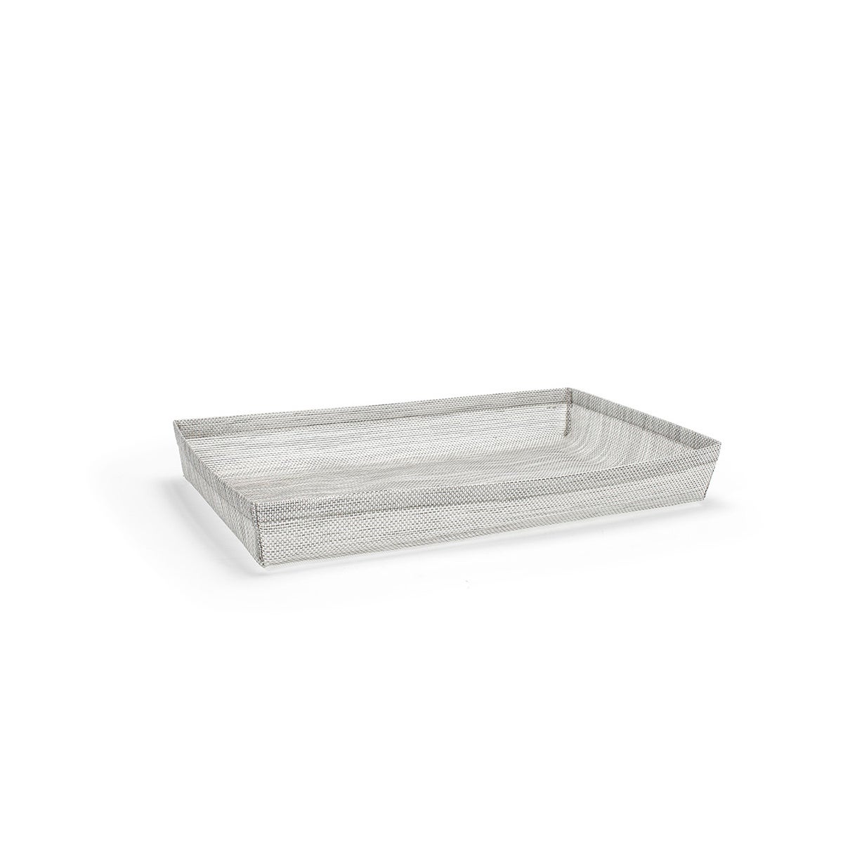 Baskets, Shallow, 20 x 12 x 2.5 Inch Full-Size, Mesh, Grey, Woven Vinyl,4 - 1 COUNT