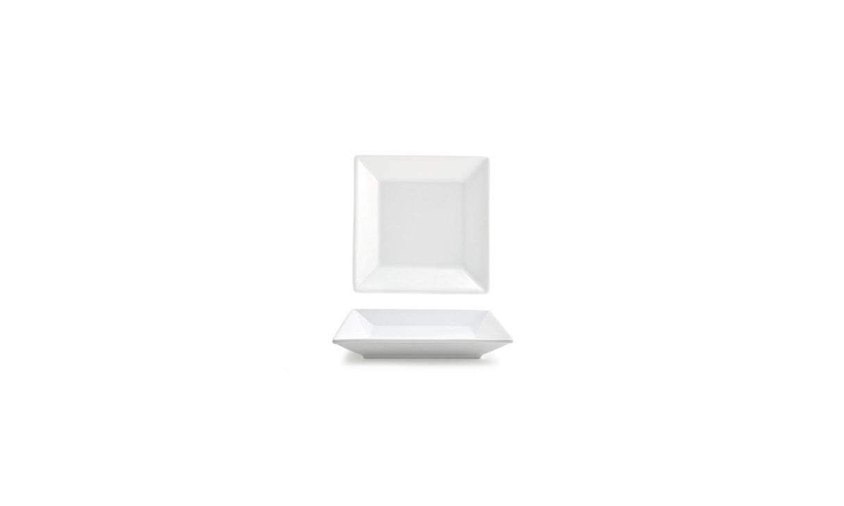 Plates, Kyoto, 5 Inch, Wide Rim, White, Square,1 - 12 COUNT