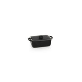 Dishes, Ovenware, Kiln, 10 Ounce, Black, 3.75 x 6.25 Inch, Rectangular, with Lid,12 - 1 EACH