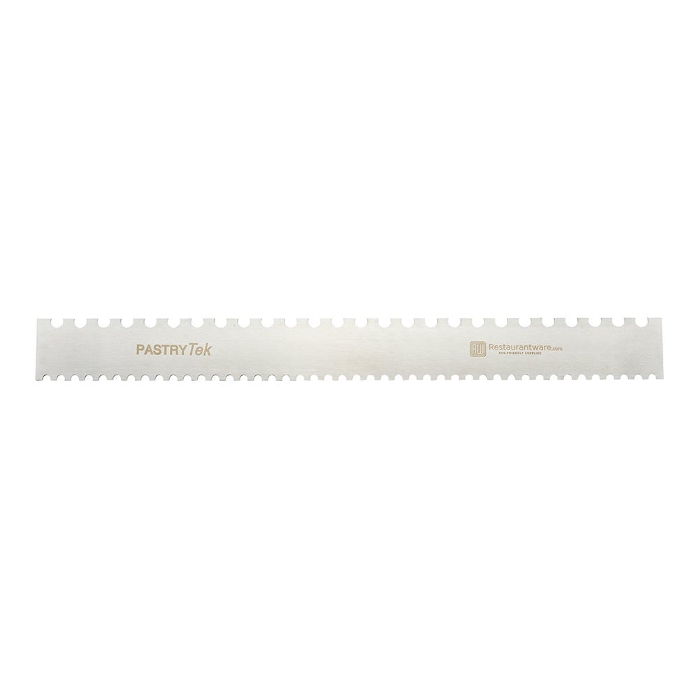 Comb, Decorating, 5 & 10 Millimeter, 19.75 x 2 Inch, Stainless Steel, Semicircle & Double-Sided,1 - 1 EACH