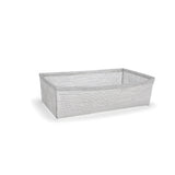Baskets, Deep, 20 x 12 x 5.75 Inch Full-Size, Mesh, Grey, Woven Vinyl,4 - 1 COUNT