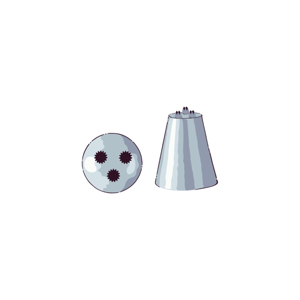 Piping Tip, Triple Star, Stainless Steel, #2010, 1 x 1 x 1 Inch,1 - 1 EACH
