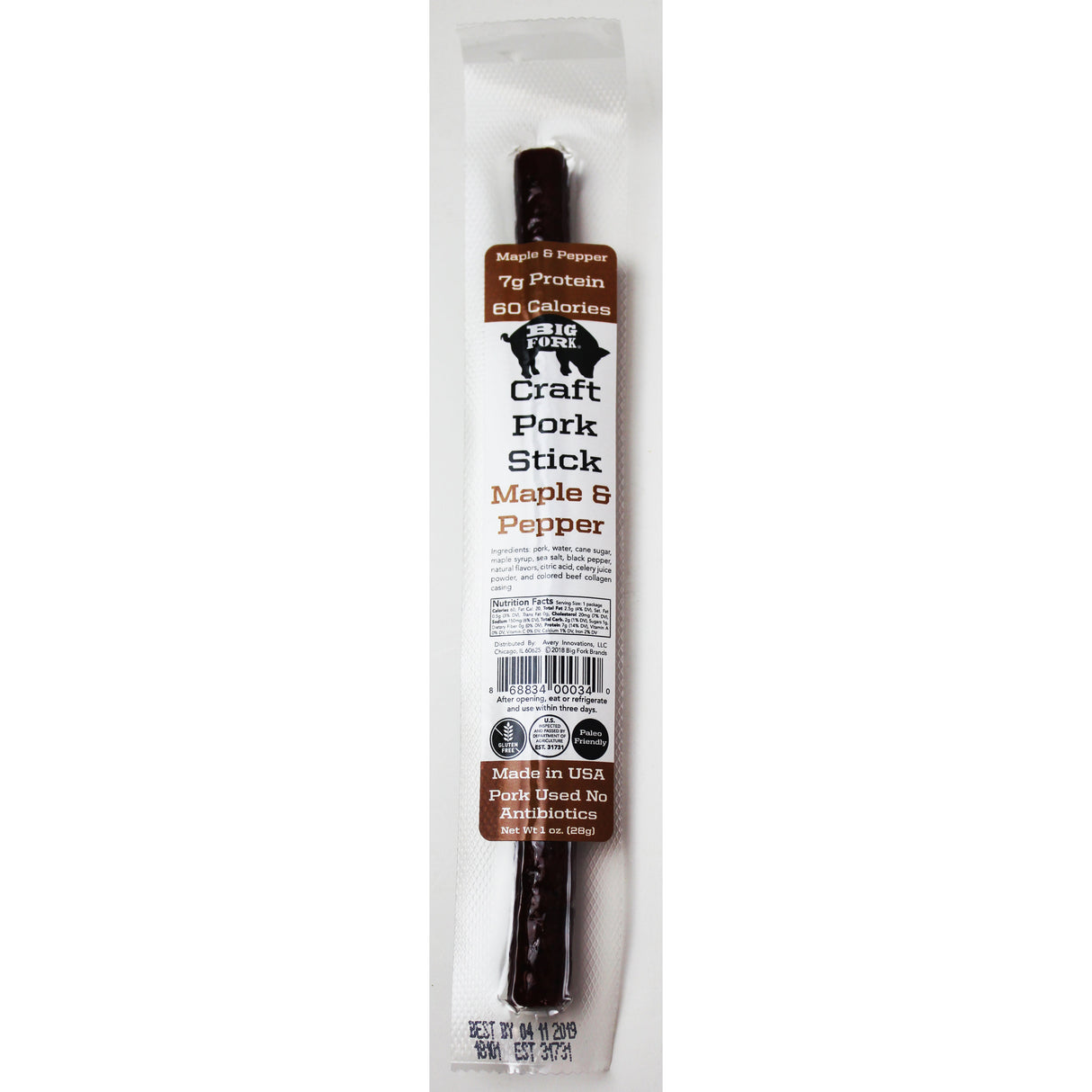 Snack Stick, Pork, Maple & Pepper,2 - 20 COUNT