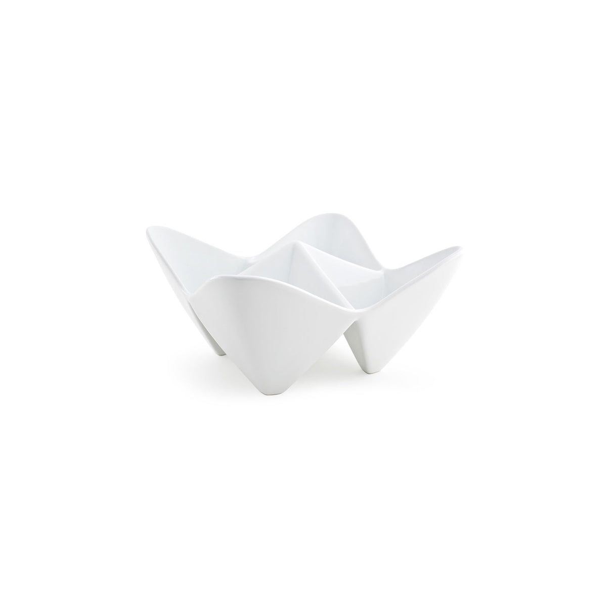 Bowls, Square Pinch, 10 Inch, White,2 - 1 EACH