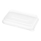 Lids, Dome, Pulp Tek, Plastic, Clear, Rectangular, Fits 12/16 Ounce Sugarcane Containers,1 - 100 COUNT