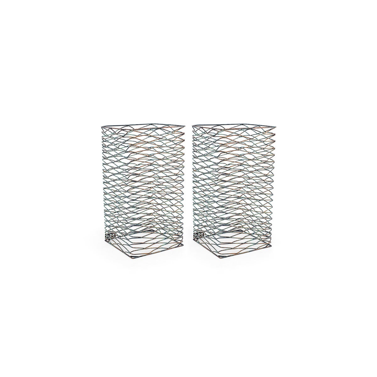 Riser Set, Patina, 13 Inch, 2-Piece, Metal,1 - 2 COUNT