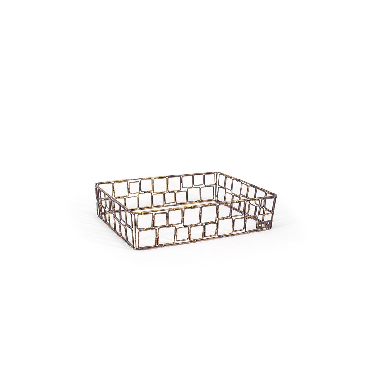 Organizer, Shallow, 12.25 x 9.5 x 2.75 Inch, Half-Size Link, Copper, Metal,2 - 1 EACH