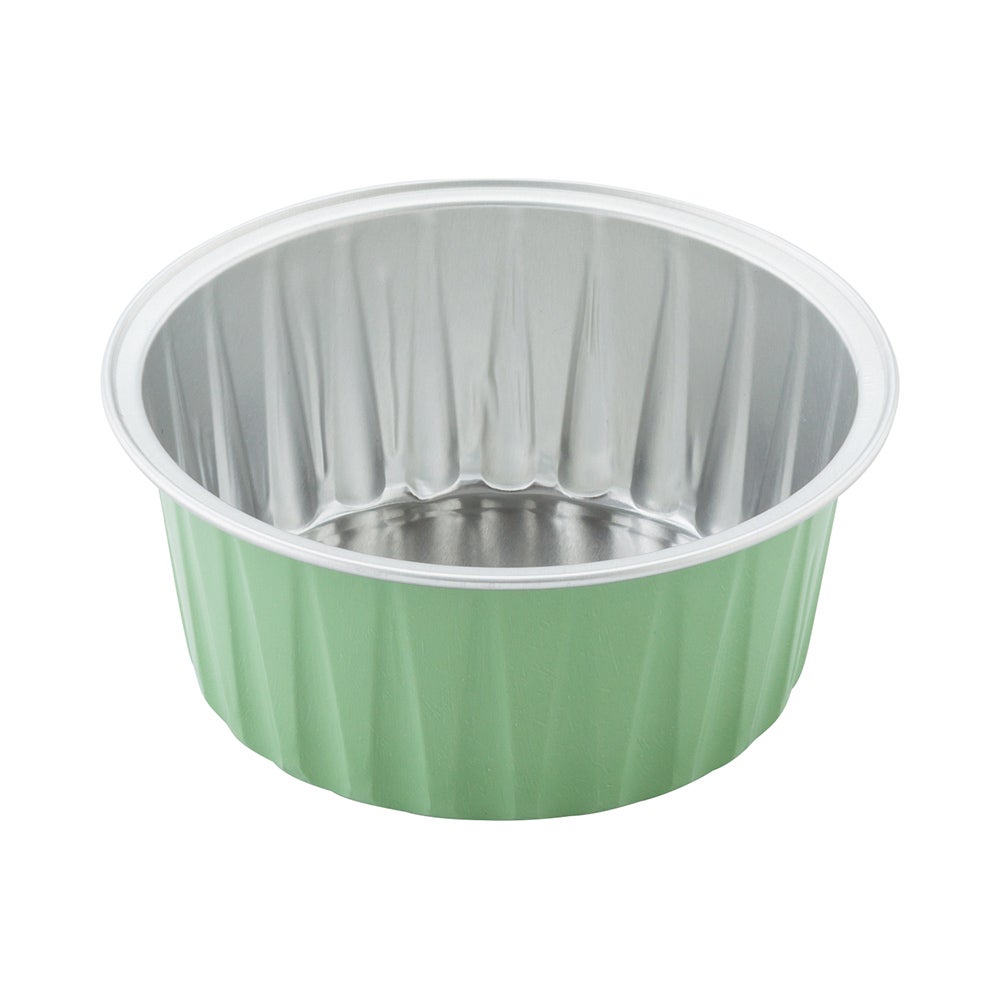 Cups, Baking, 4 Ounce 3.25 x 3.25 x 1.5 Inch, Aluminum, Pistachio Green, Round,1 - 100 COUNT