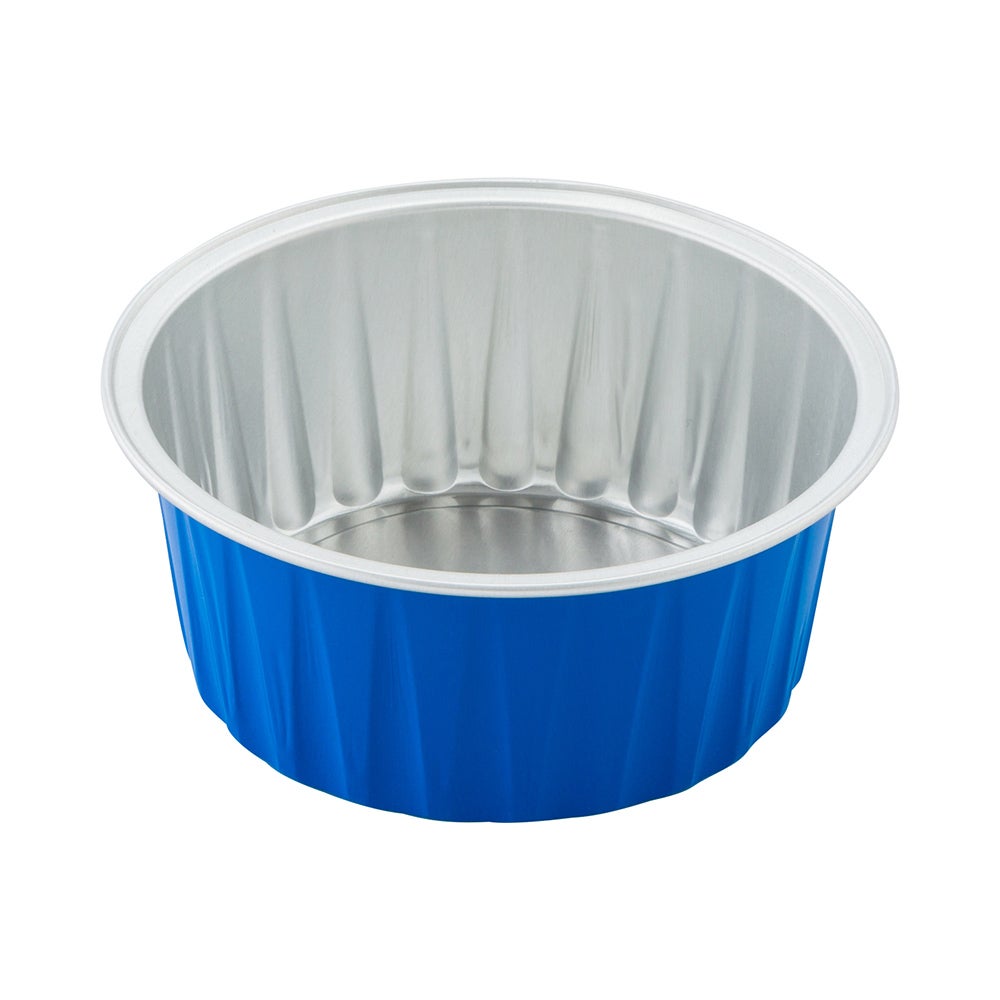 Cups, Baking, 4 Ounce 3.25 x 3.25 x 1.5 Inch, Aluminum, Blue, Round,1 - 100 COUNT