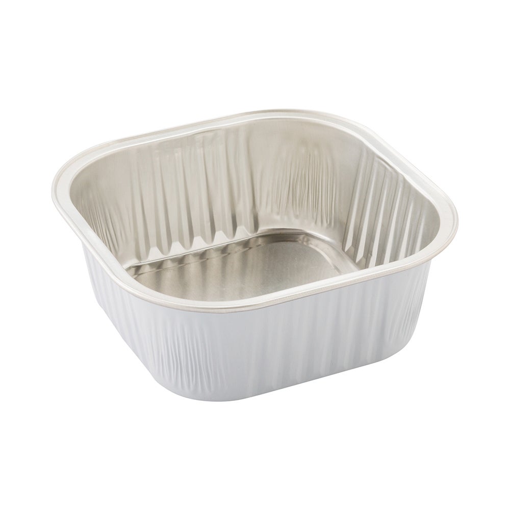 Cups, Baking, 10 Ounce 4.25 x 4.25 x 1.5 Inch, Aluminum, White, Square,1 - 100 COUNT