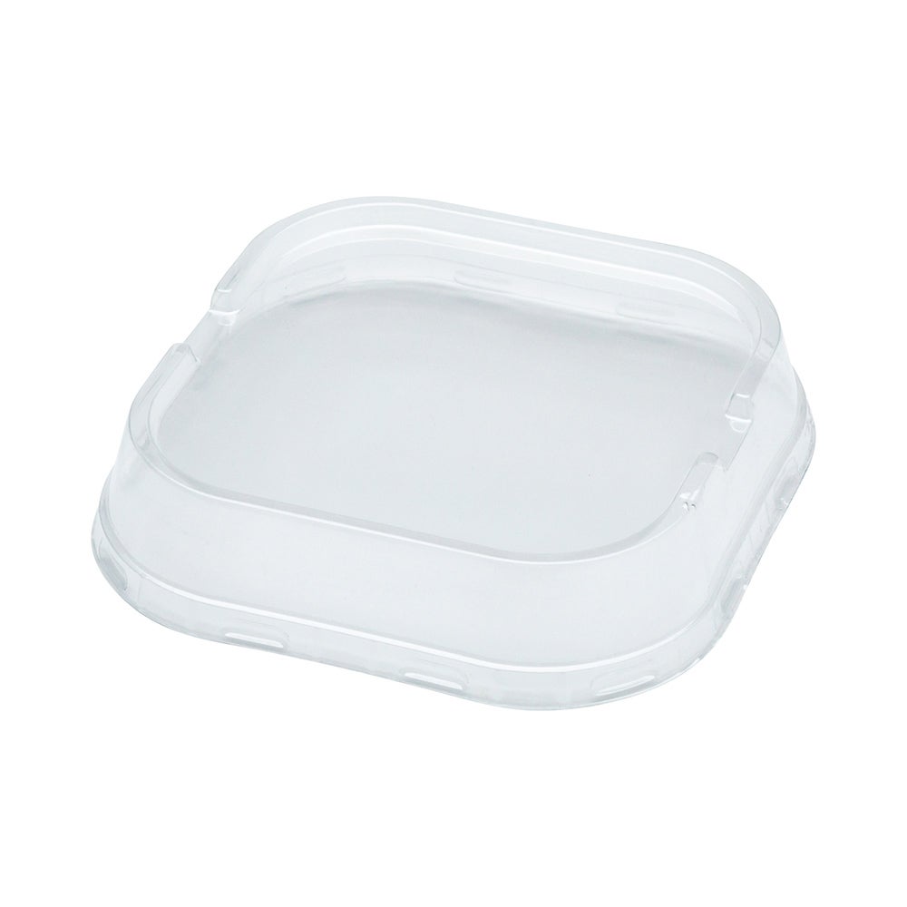 Lids, Dome, 4.5 x 4.5 x 1 Inch, Plastic, Clear, Square, Fits 10 Ounce Aluminum Baking Cups,1 - 100 COUNT