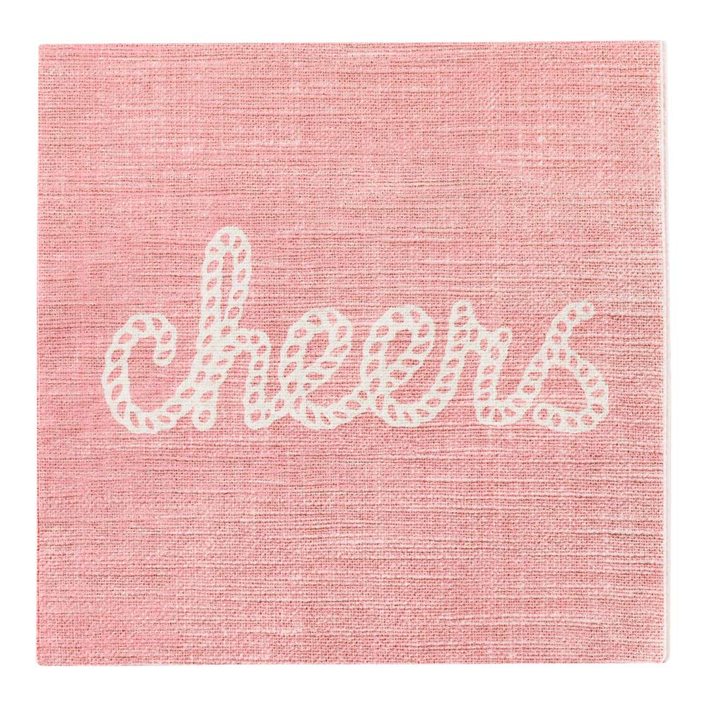Napkins, Lunch, 3-Ply, Pink Cheers, 13 x 13 Inch,1 - 500 COUNT