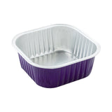 Cups, Baking, 10 Ounce 4.25 x 4.25 x 1.5 Inch, Aluminum, Purple, Square,1 - 100 COUNT