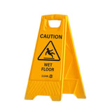 Sign, Yellow, Caution Wet Floot,1 - 1 EACH