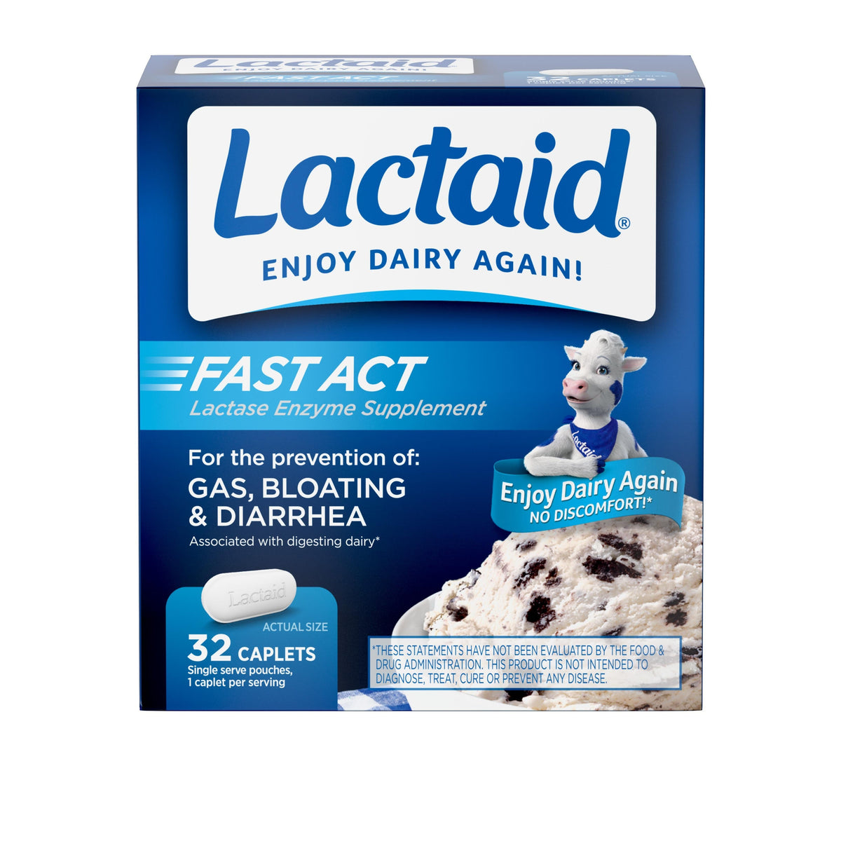 Supplement, Lactase Enzyme, Fast Act, Caplet,24 - 32 COUNT