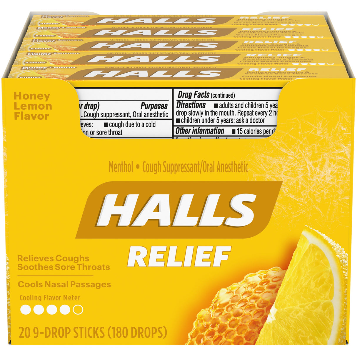 Cough Drops, Honey Lemon, Mentho-lyptus, Individually Wrapped,480 - 9 COUNT