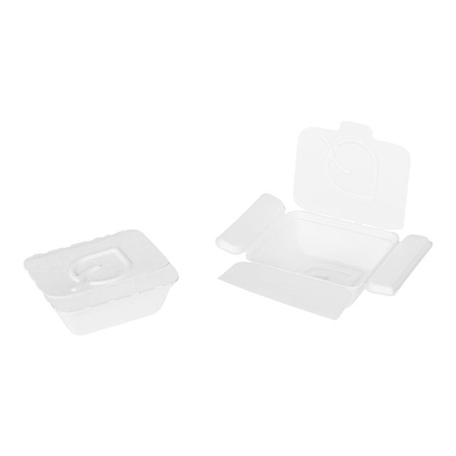 Containers, 22 Ounce 6 x 5.4 x 2.5 Inch, Sugarcane, Natural White, Hinged,6 - 50 COUNT