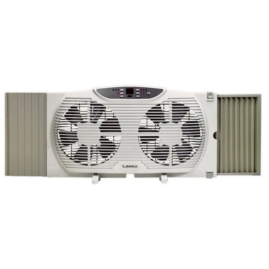 Fan, Twin Window, 9 Inch, 3 Speed, Electronically Reversible, White, 9 Linear Inch,1 - 1 EACH