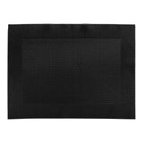 Placemats, Geneva Frame 16 x 12 Inch, Woven, Slate Blue, Vinyl,1 - 6 COUNT