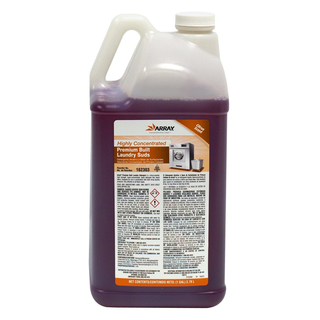 Laundry Suds, Premium Built, Highly Concentrated, Liquid, Citrus Scent,2 - 1 GALLON