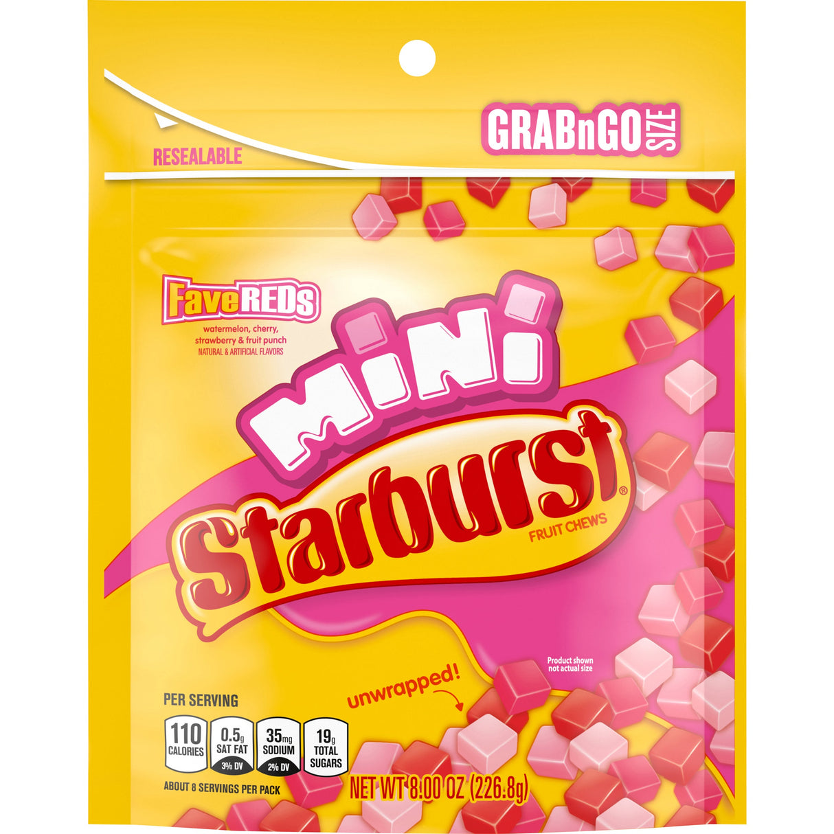 Candy, Chewy, Mini, Fave Reds,8 - 8 OUNCE