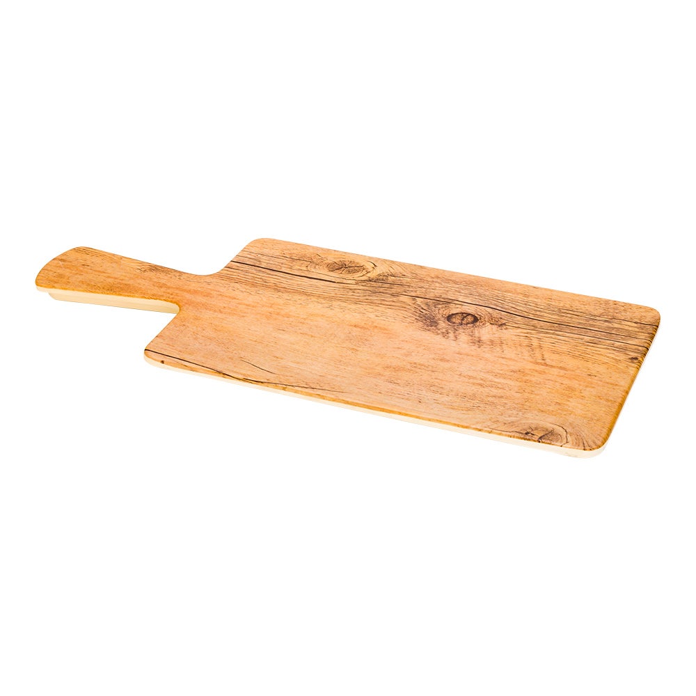 Board, Serving, 16.5 x 7.5 Inch, Brown Melamine Faux Wood, with Handle,1 - 1 EACH