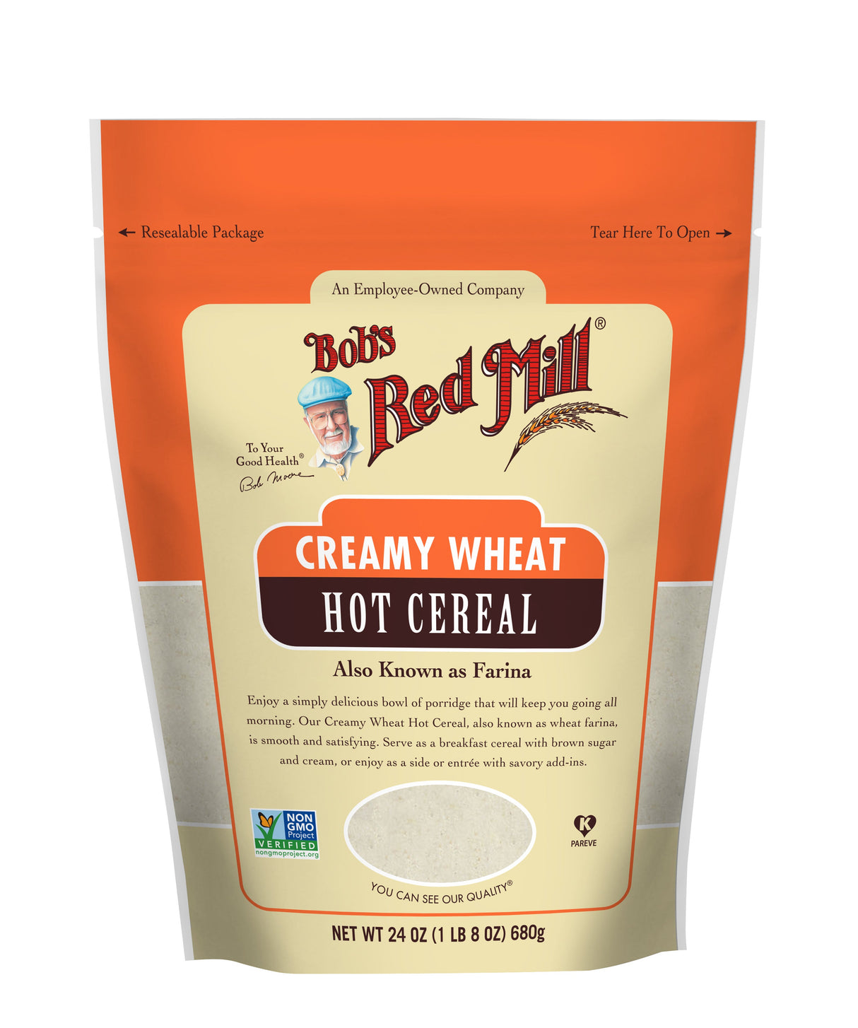 Cereal, Farina Wheat, Creamy, Resealable,4 - 24 OUNCE