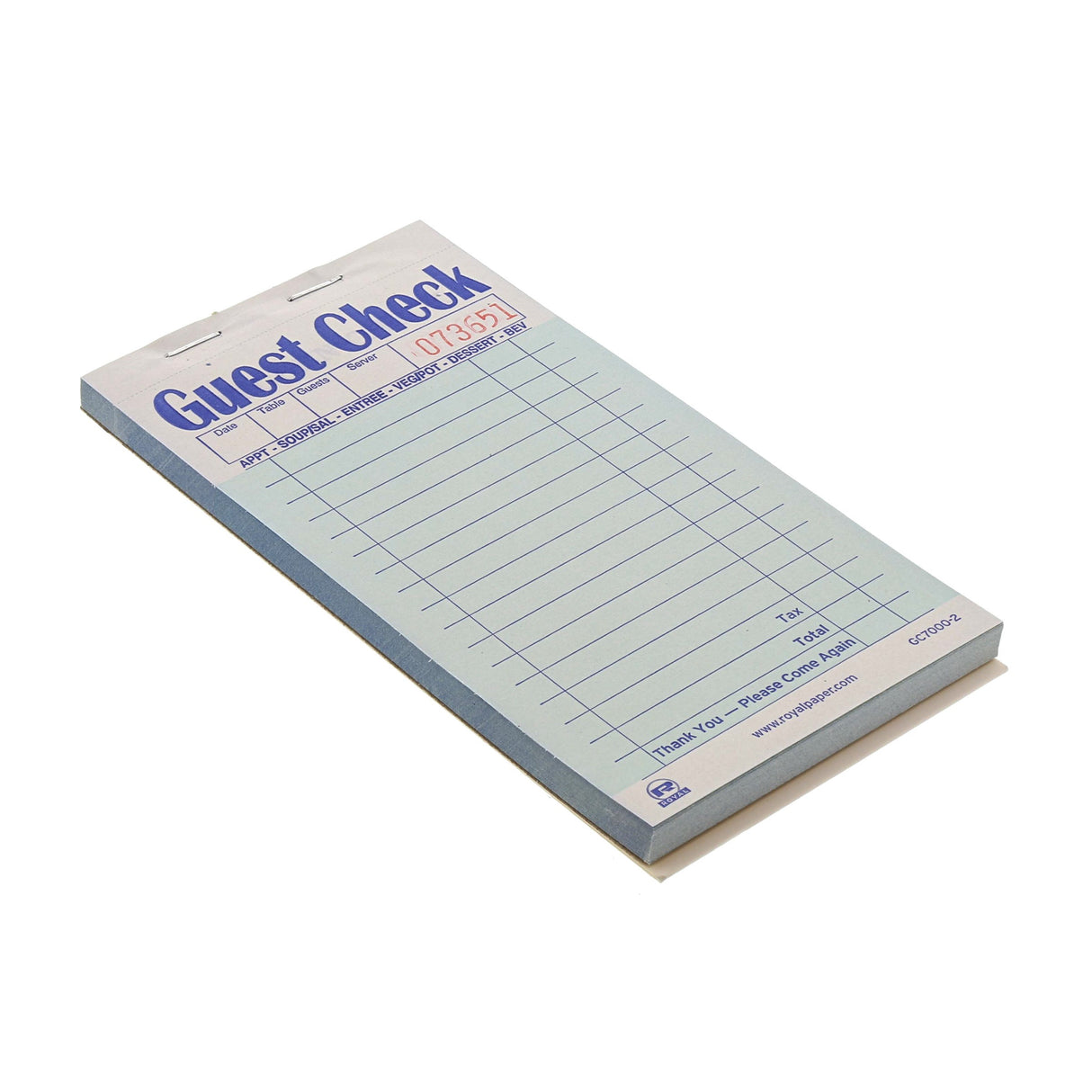 Check Books, Guest, 2-Part, Carbonless, Green, 17-Line,5 - 10 COUNT