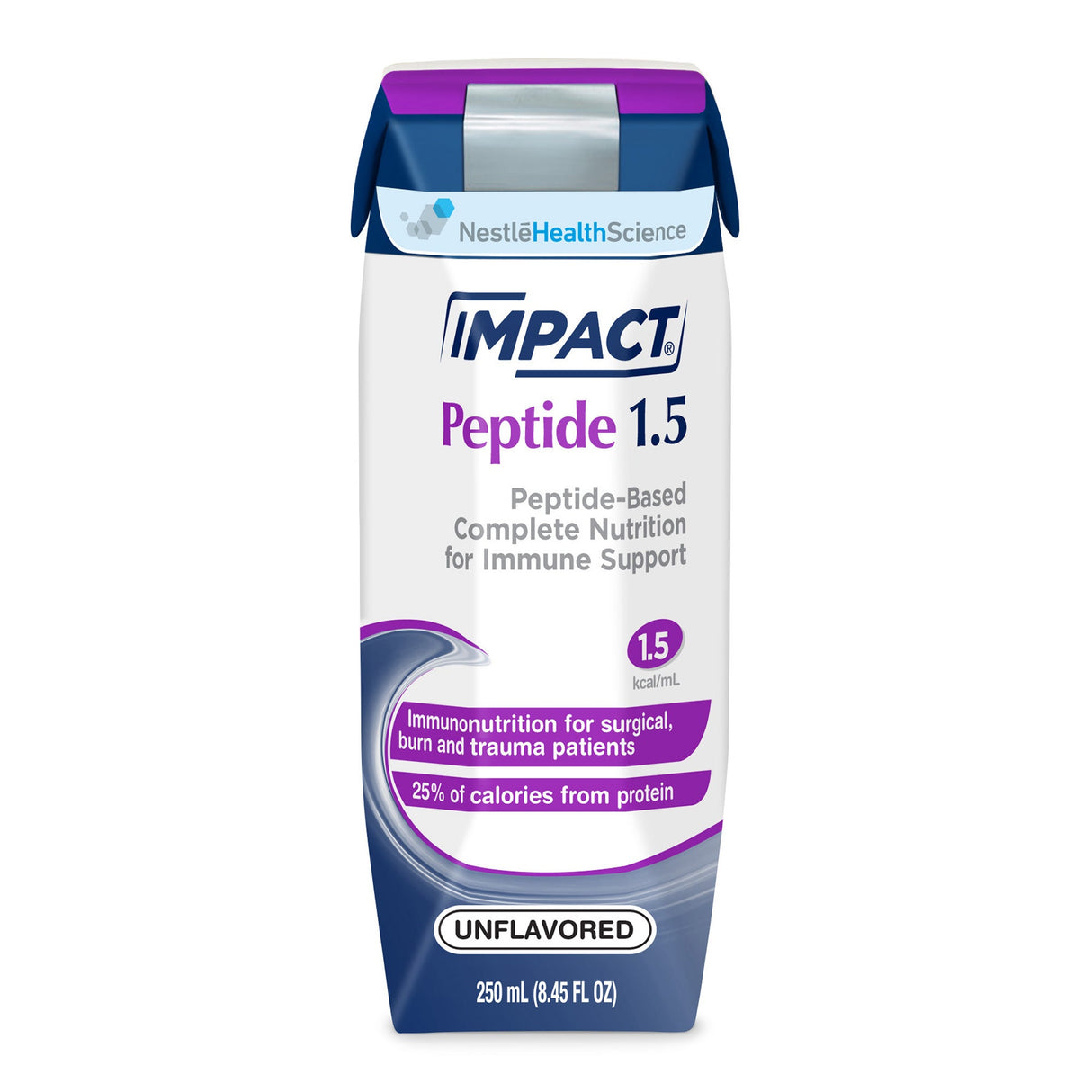 Supplements, Feeding Tube Formula, Impact Peptide 1.5, Unflavored, Liquid, 250 Milliliter,24 - 8.45 FLUID