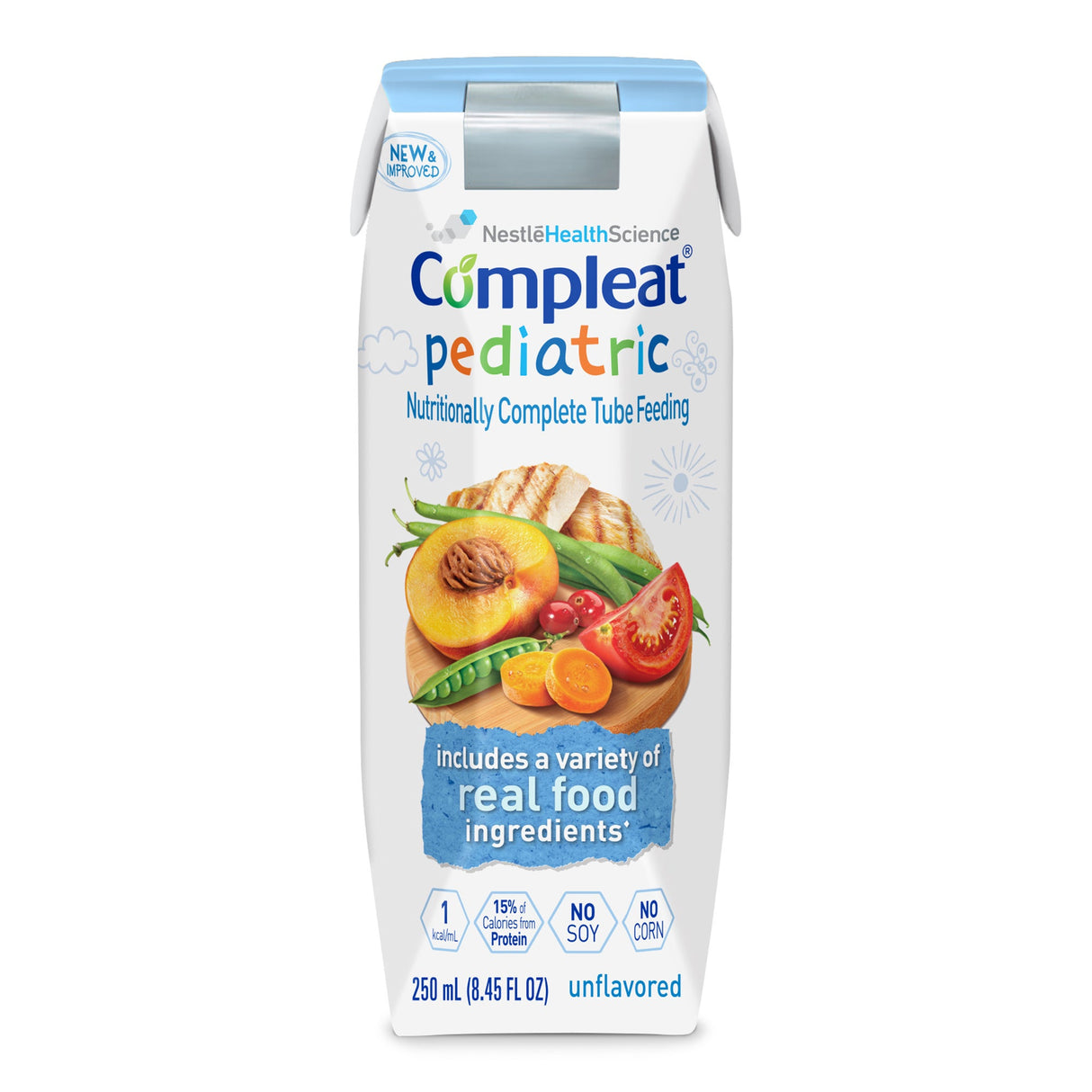 Supplements, Feeding Tube Formula, Compleat Pediatric, Unflavored, Liquid,24 - 8.45 FLUID