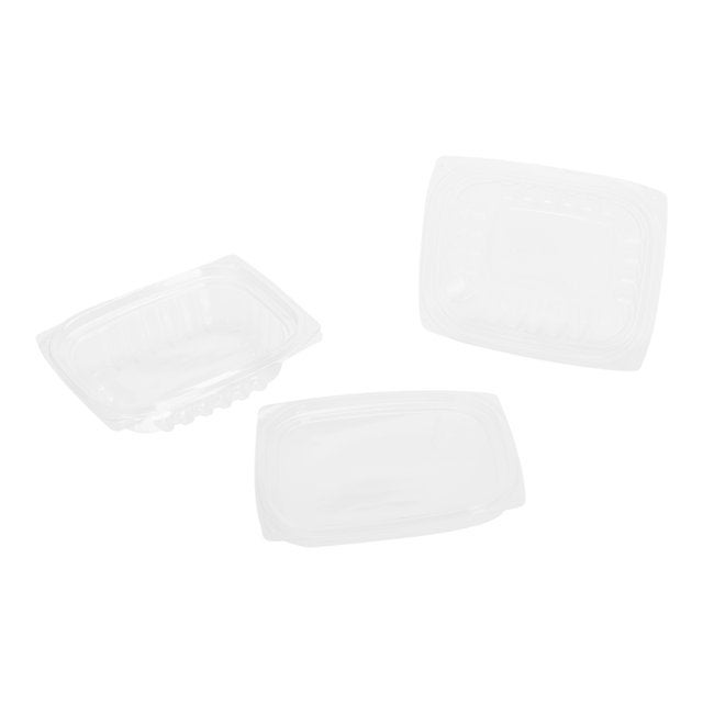 Containers, Deli, 8 Ounce, Plastic, Clear, Rectangle, with Lid, 8 Ounce,1 - 300 COUNT