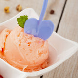 Spoons, Dessert, Love Shovel, Heavyweight Plastic, Periwinkle, 3.5 Inch, 3.5 Linear Inch,1 - 100 COUNT