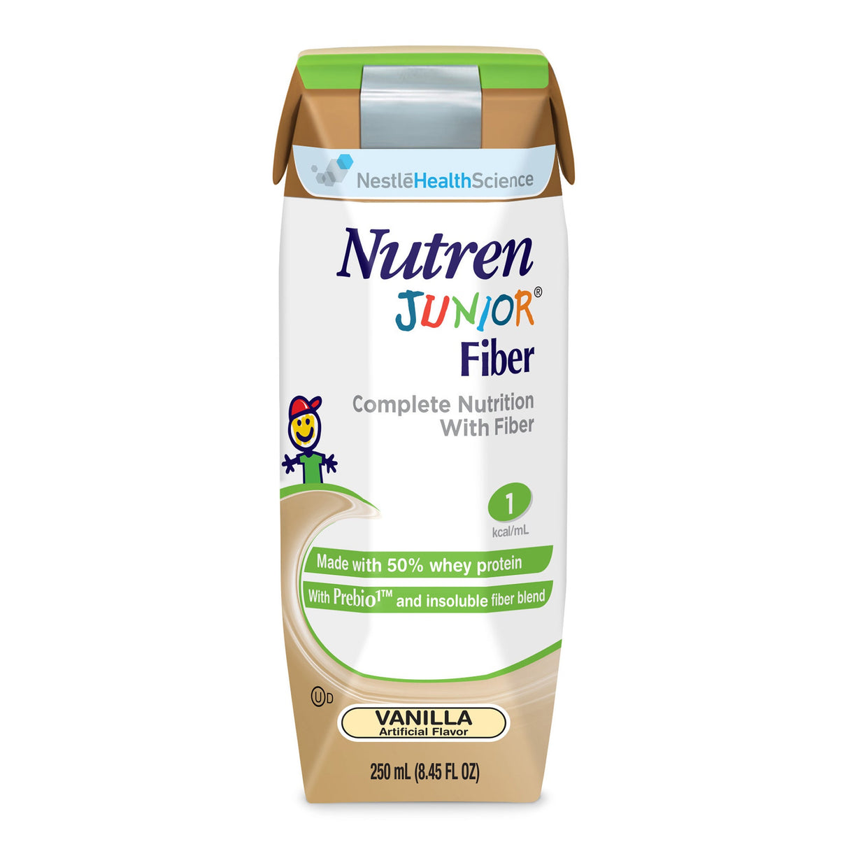 Supplements, Nutritional Drink or Feeding Tube Formula, Nutren Junior Fiber, Vanilla, Liquid, Ready to Drink,24 - 8.45 FLUID