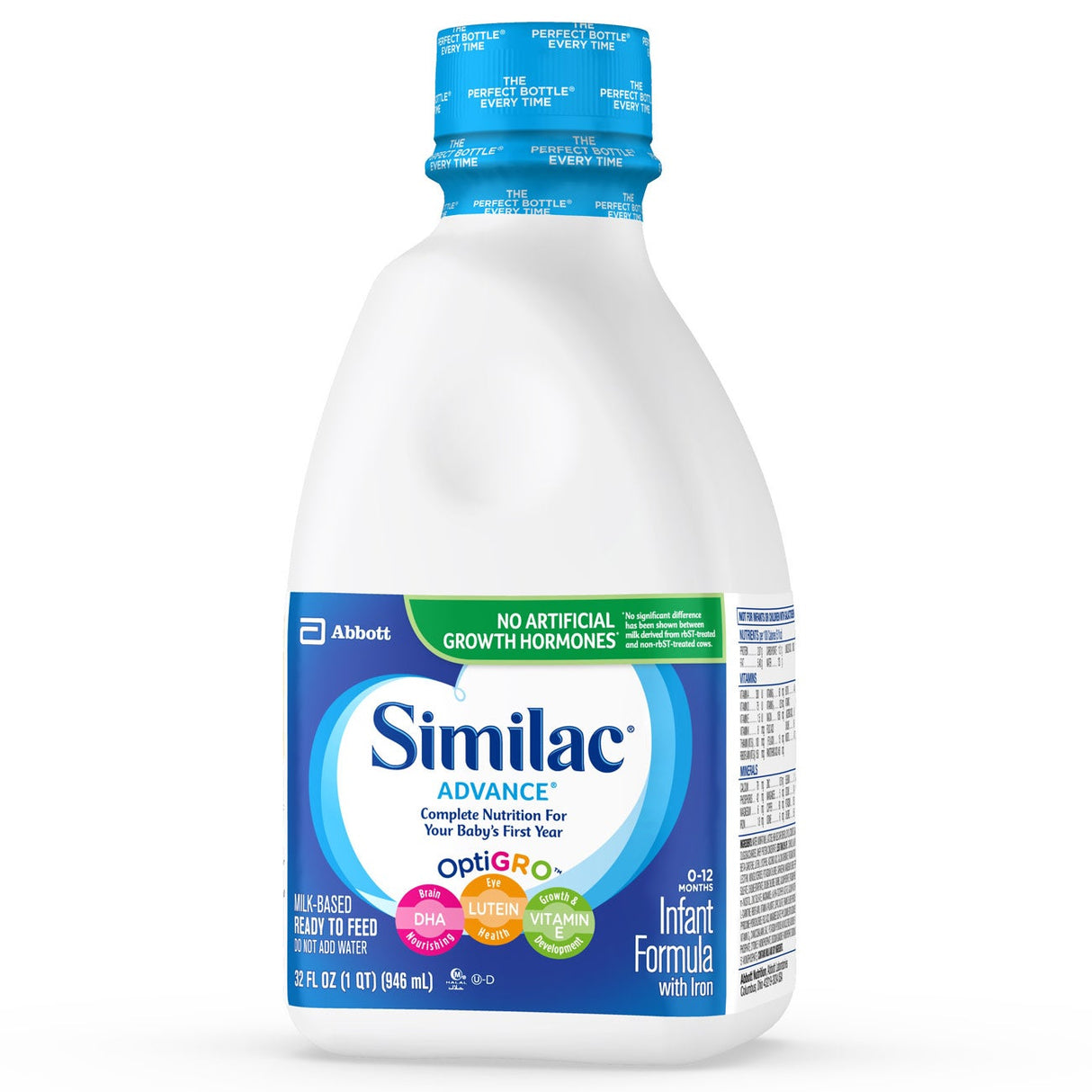 Infant Formula, Similac Advanced, 0-12 Month, Milk-Based Liquid, Ready-to-Feed, with Iron,6 - 32 FLUID