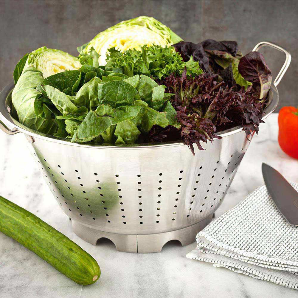 Colander, 14 Inch, European-Style, Stainless Steel, 14 Linear Inch,1 - 1 EACH