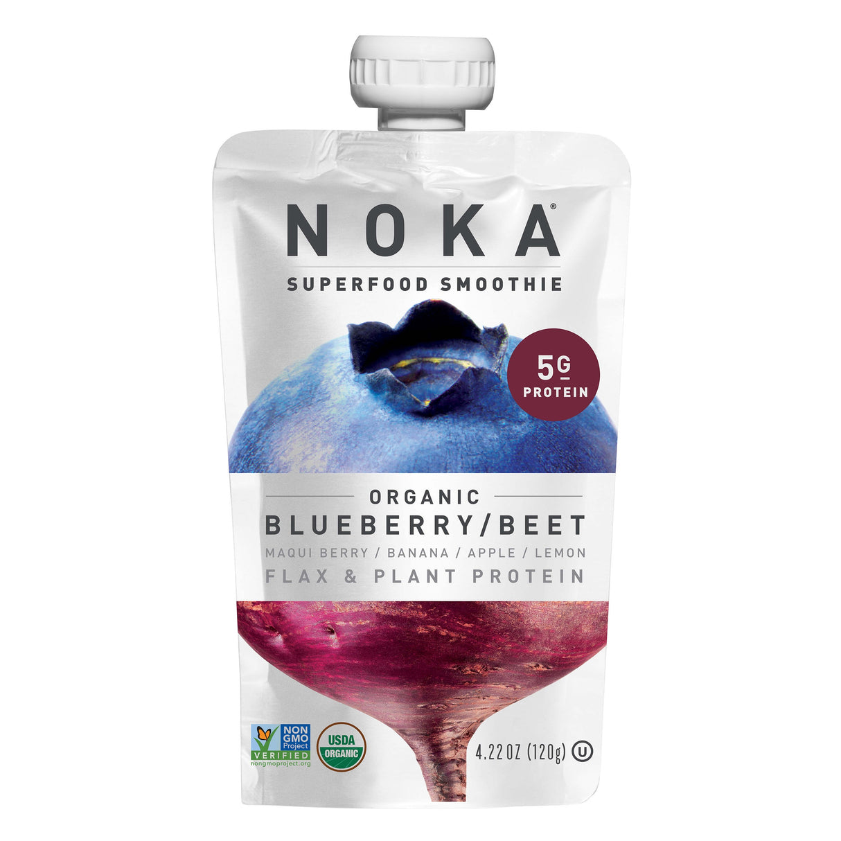 Smoothie, Superfood Blend, Blueberry & Beet, Squeeze Pouch,6 - 4.22 OUNCE