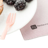 Forks, Cake, Heavyweight Plastic, Coral, 4 Inch, with Knife-Edge, 4 Linear Inch,1 - 500 COUNT