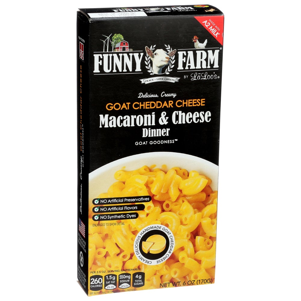 Entree, Macaroni & Cheese, Goat Cheddar Cheese,8 - 6 OUNCE