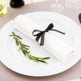 Cutlery Kits, Argento Fork/Knife/Spoon, Plastic, Black, with Premium White Napkin, 7.3 Linear Inch,1 - 100 COUNT