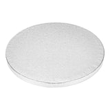 Cake Drum Board, Pastry Tek 8 x 8 x 0.5 Inch, Cardboard, Metallic Silver, Round,1 - 1 EACH