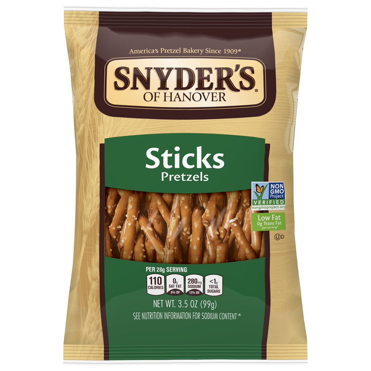 Pretzel Sticks, Single-Serve,8 - 3.5 OUNCE