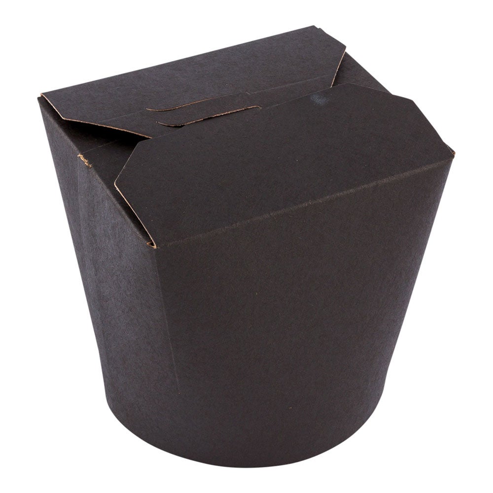 Containers, Noodle Take-Out, 26 Ounce, Paper, Black, Round, 26 Ounce,1 - 200 COUNT