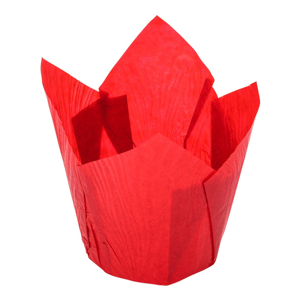 Cups, Tulip Baking, 4 Ounce, Paper, Red, Greaseproof,1 - 200 COUNT