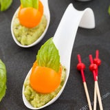 Spoons, Appetizer, 5 Inch, Plastic, White Stiletto Design, Heavyweight, 5 Linear Inch,1 - 100 COUNT