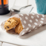 Bags, Food, Paper, Grey Polka Dots,1 - 100 COUNT